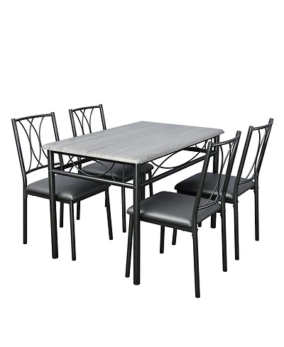 gaomon 5-Piece 4-Person Rustic Dining Table Set
