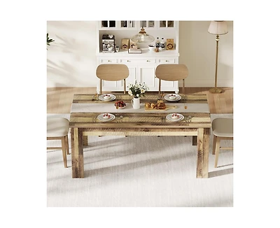 gaomon 4-6 Person 63" Farmhouse Rectangular Dining Table