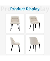 gaomon Dining Chair Set of 2 Modern Upholstered Linen Dining Chairs for Kitchen Dining Room