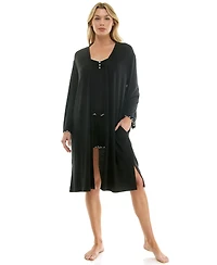 Sincerely Jules Women's Long-Sleeve Cardigan, Sleeveless Tank Top and Pull-On Shorts, 3Pc Set