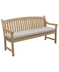 Bristol 62" Teak Wood 3 Seater Bench with Cushion, Created for Macy's