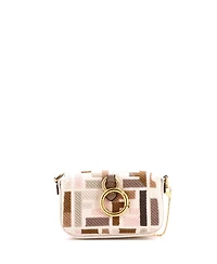 Pre-Owned Fendi Nano Chain Baguette Charm Bag Zucca Canvas