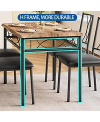 gaomon Dining Chair Dining Table Set for 4 Wood Small Rectangle Dining Table for Kitchen Dining Room