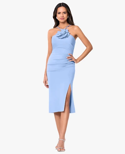 Betsy & Adam Petite Halter Neck Sheath Dress