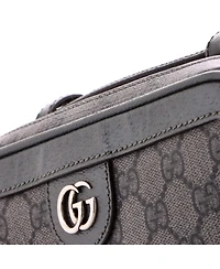 Pre-Owned Gucci Small Ophidia Zip Around Camera Crossbody Bag Gg Coated Canvas