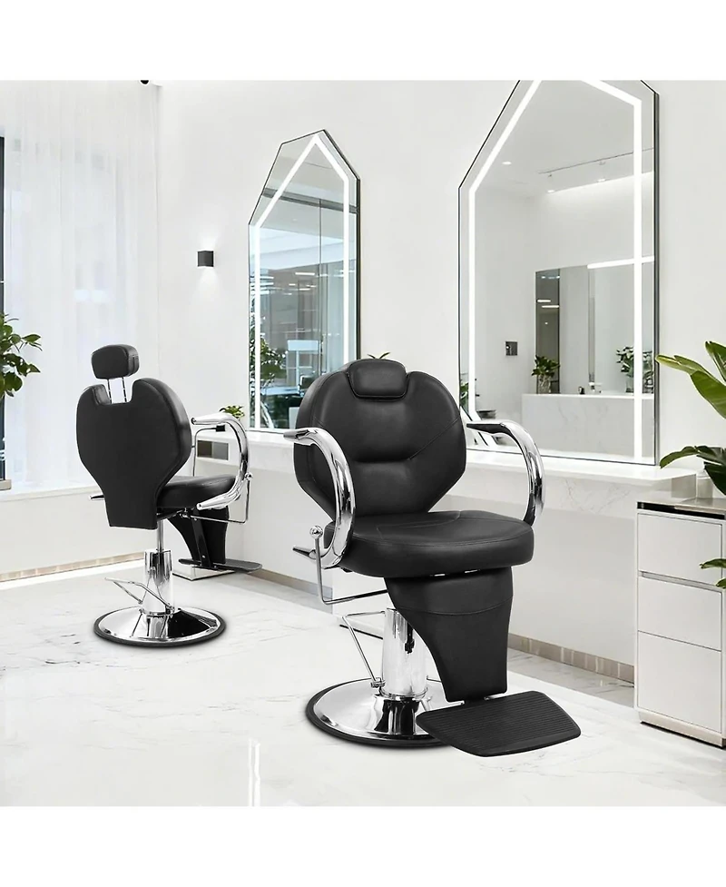 gaomon Barbers Chairs,360 Degree Rotating Shampoo Chair for Hair Stylist,Reclining Salon Chair with Heavy Duty Hydraulic Pump,Spa Beauty Equipment