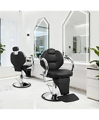 gaomon Barbers Chairs,360 Degree Rotating Shampoo Chair for Hair Stylist,Reclining Salon Chair with Heavy Duty Hydraulic Pump,Spa Beauty Equipment