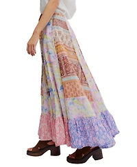 Free People Women's Santa Eulalia Printed Pull-On Cotton Maxi Skirt