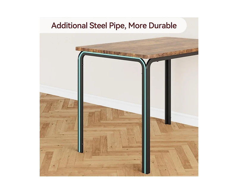 gaomon 3-Piece 2-Person Square Dining Set with Upholstered Chairs