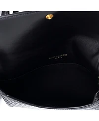 Pre-Owned Saint Laurent Classic Monogram Phone Holder Shoulder Bag Embossed Leather
