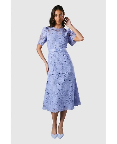 Coast Women's Lace Midi Dress With Bow Belt