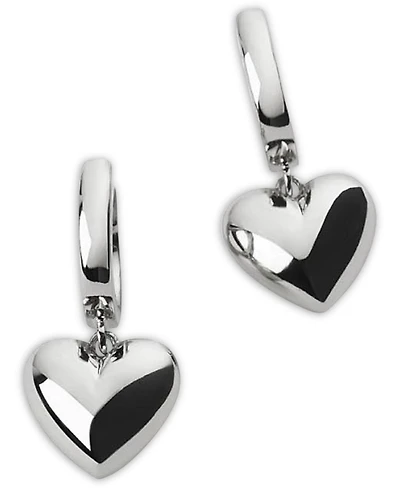 Ana Luisa Jessica Puffed Silver Heart Hoop Earrings