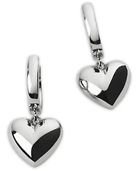 Ana Luisa Jessica Puffed Silver Heart Hoop Earrings