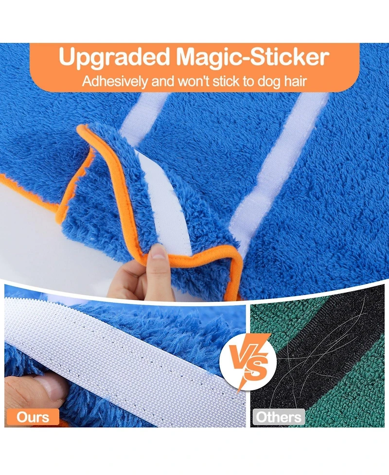 Aronkl Dog Bathrobe Quick Drying Super Absorbent Soft Warm Adjustable Machine Washable Pet Towel Supplies