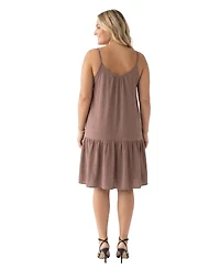 24seven Comfort Apparel Plus Essential Curvy Mini Dress
