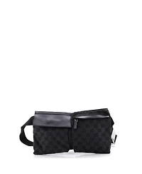 Pre-Owned Gucci Vintage Double Belt Bag Gg Canvas with Leather