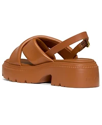 kate spade new york Women's Halo Criss Cross Lug Platform Sandals