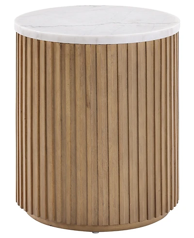 Colby 18" Marble Round End Table