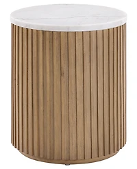Colby 18" Marble Round End Table