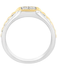 Effy Collection Lab Grown Diamond Ring (3/8 ct. t.w.) in Sterling Silver With Gold Over Silver
