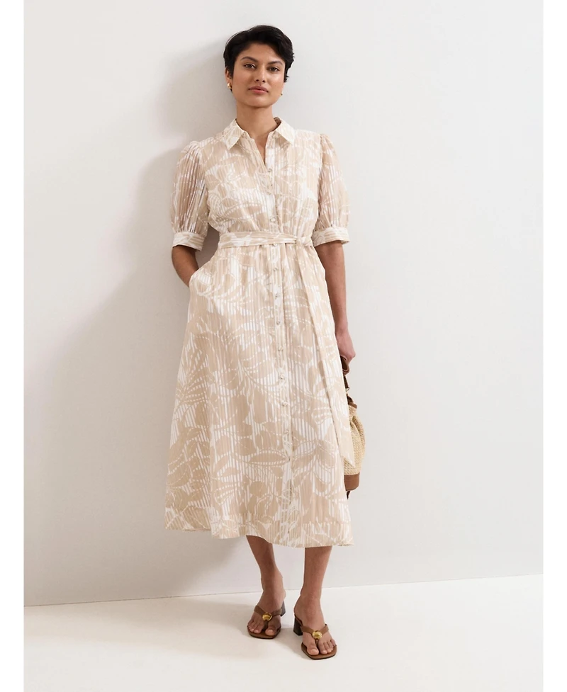 Phase Eight Women's Delphine Belted Midi Shirt Dress