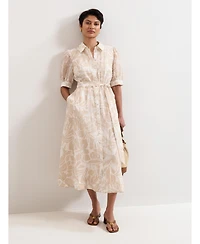 Phase Eight Women's Delphine Belted Midi Shirt Dress