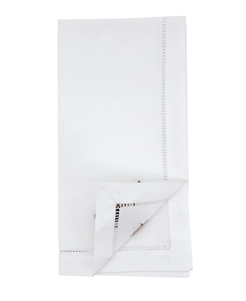 Saro Lifestyle Embroidered Songbird Cotton Napkins, Set of 6