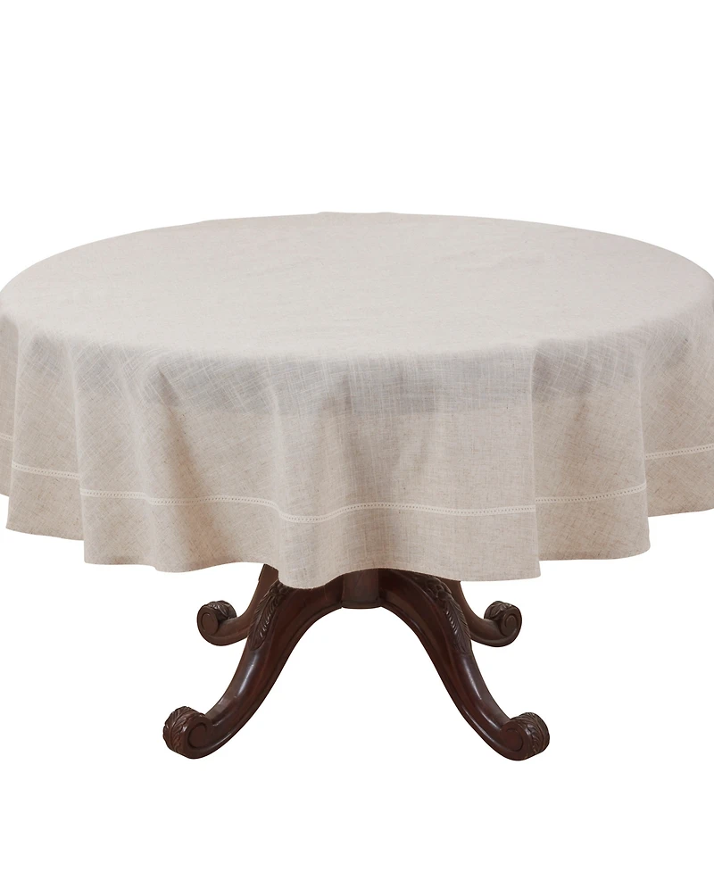 Saro Lifestyle Timeless Solid Linen Blend Tablecloth