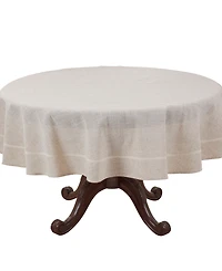 Saro Lifestyle Timeless Solid Linen Blend Tablecloth