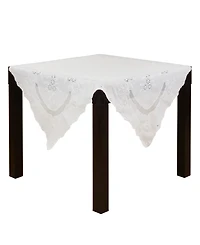 Saro Lifestyle Linen Cutwork Lace Tablecloth, 54" x 54"