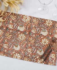 Saro Lifestyle Autumn Botanical Cotton Placemats, Set of 4
