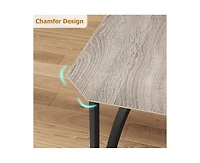 gaomon 5-Piece 4-Person Modern Dining Table Set with Pu Chairs