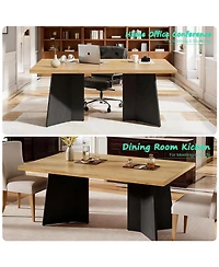 gaomon 4-6 Person 63" Farmhouse Rectangular Dining Table