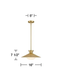 Possini Euro Design Scherer Antique Brass Pendant Light