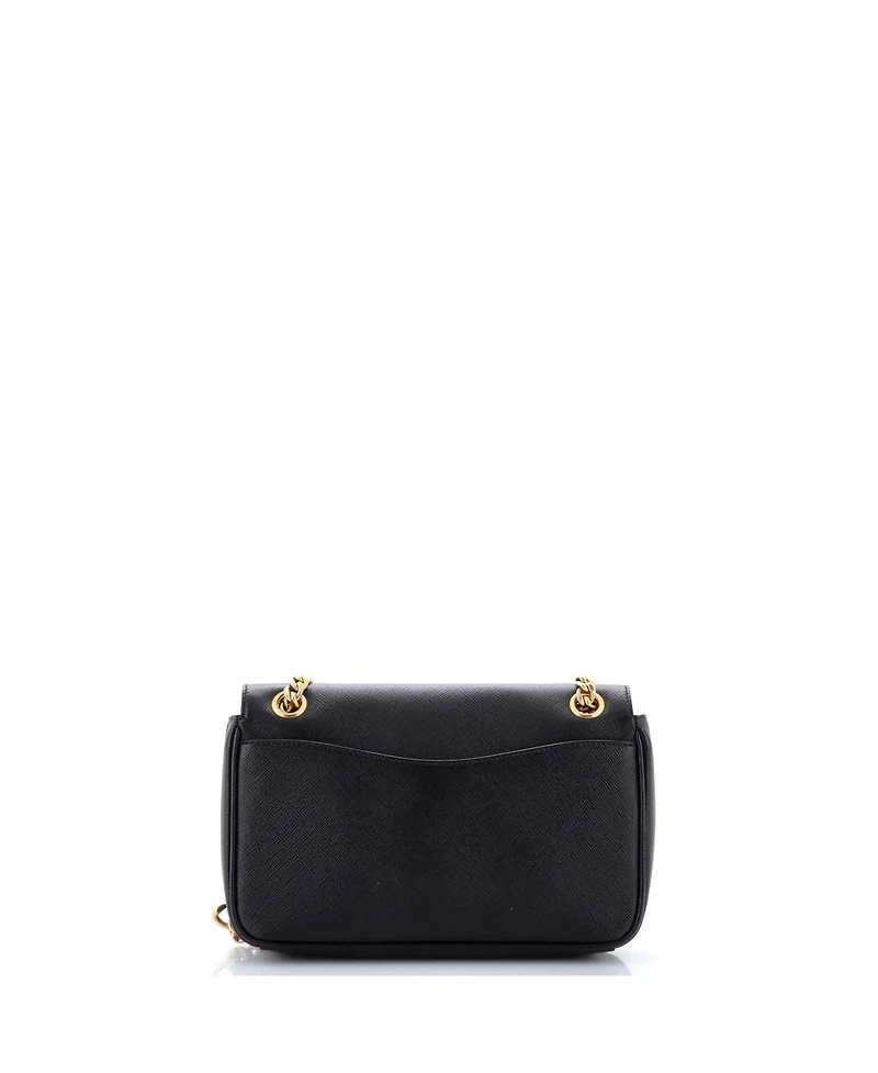 Pre-Owned Prada Small Pattina Flap Shoulder Bag Saffiano Leather