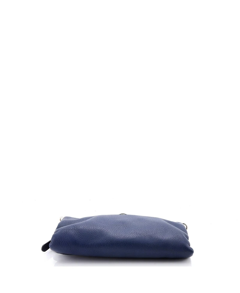 Pre-Owned Prada Mini Flat Zip Crossbody Bag Vitello Daino