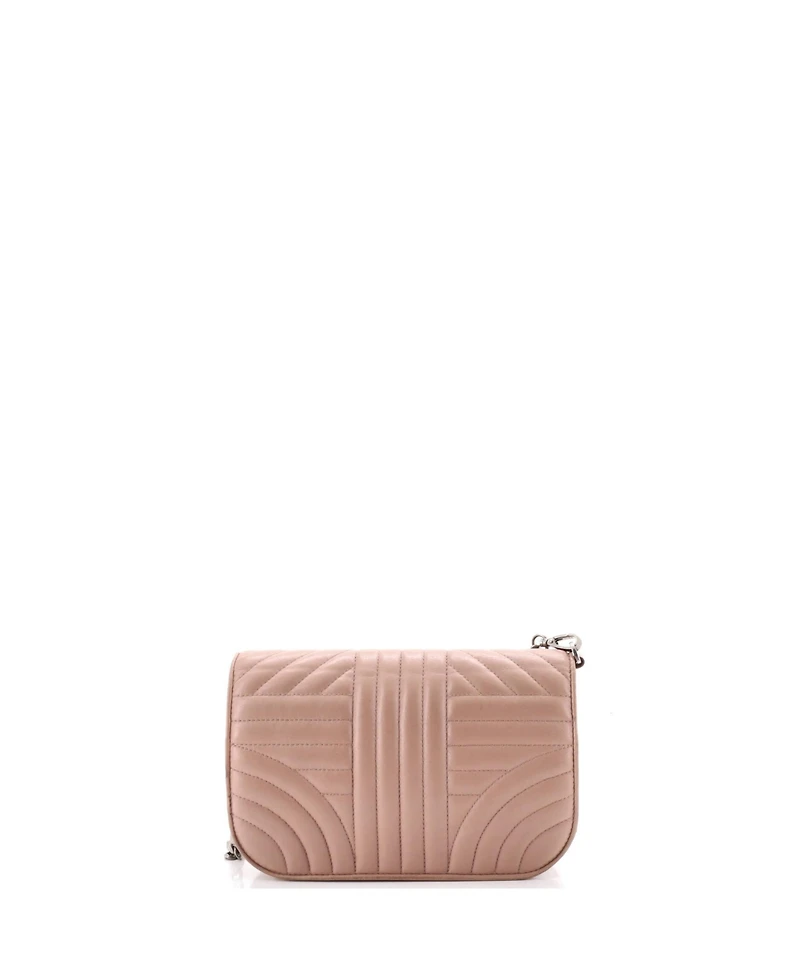 Pre-Owned Prada Small Chain Flap Crossbody Bag Diagramme Quilted Leather