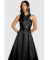 Coast Women's Cross Neck Twill Bridesmaid Dress