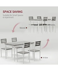 gaomon 5 Piece Dining Table Set, Industrial Style Dining Table and Chairs Set for 4, Kitchen Table Set for Dining Room