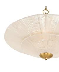 Possini Euro Design Griner Burnished Brass 3-Light Rope Chandelier