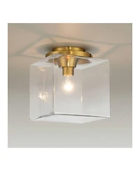 Possini Euro Design Lausanne Burnished Brass Modern Ceiling Light