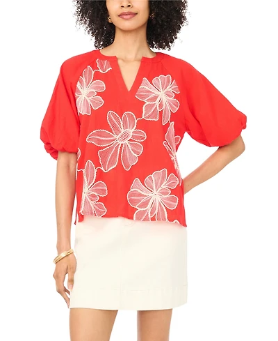 Vince Camuto Women's Split V-Neck Top