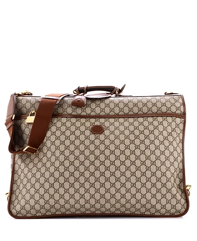 Pre-Owned Gucci Retro Interlocking G Garment Bag Gg Coated Canvas