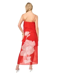Vince Camuto Women's Sleeveless Square Neck Midi Dress