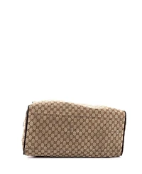 Pre-Owned Gucci Large Web Carry On Duffle Bag Gg Canvas