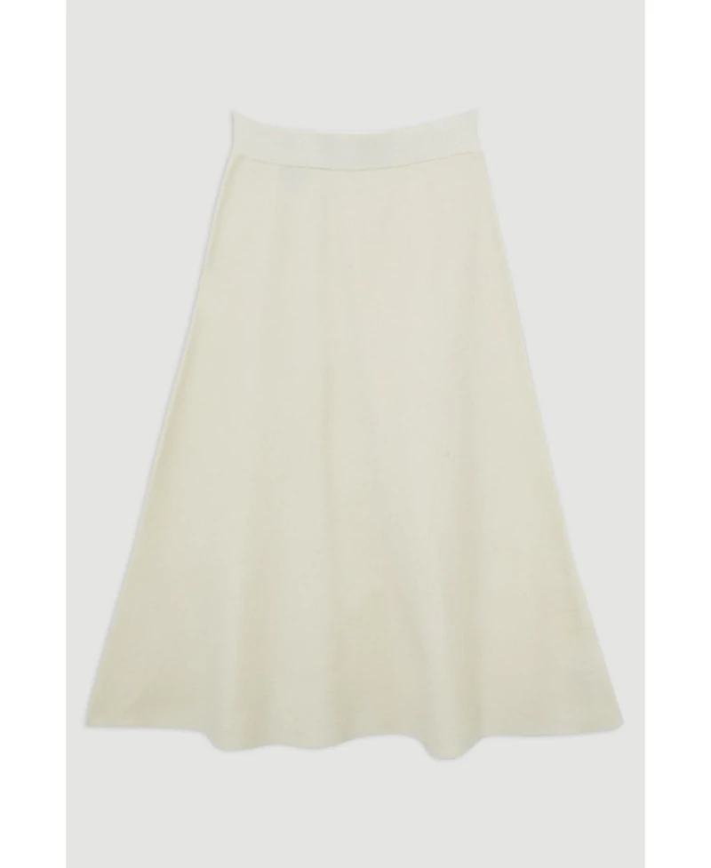 Karen Millen Women's Milano Knit Full Midi Skirt