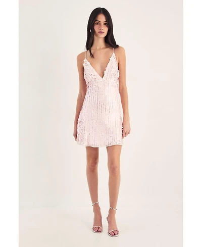Nasty Gal Women's Embellished Strappy Mini Dress
