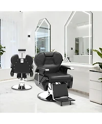 gaomon Professional Barber Chair Hydraulic 360 Swivel Salon Chair with Adjustable Headrest, Reclining Styling Chair for Hairdresser Beauty Salon Spa