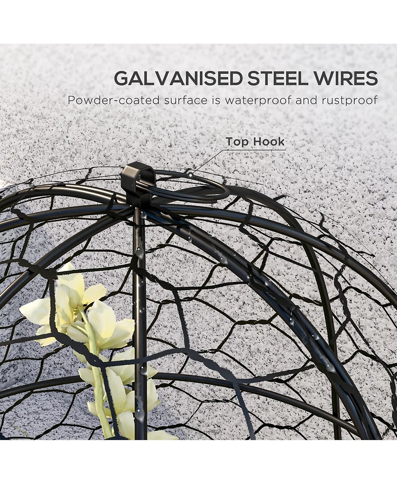 Outsunny 6 Pack Garden Chicken Wire Cloche, Animal Plant Protectors,