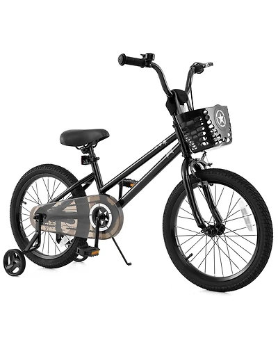 Slickblue Children's Bike with Training Wheels and Basket